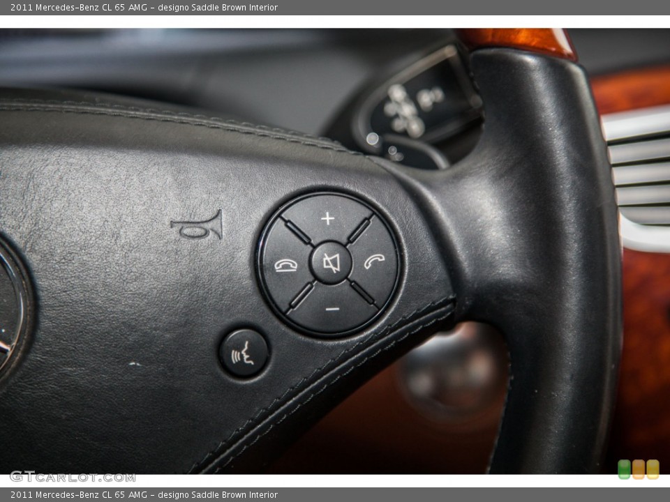 designo Saddle Brown Interior Controls for the 2011 Mercedes-Benz CL 65 AMG #104209116