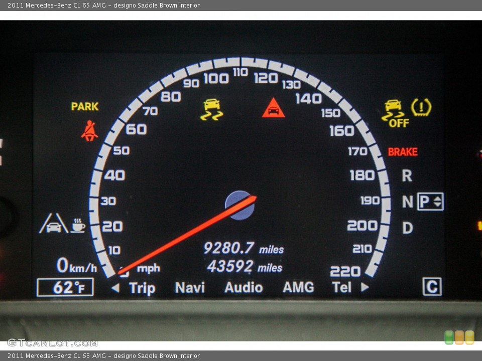 designo Saddle Brown Interior Gauges for the 2011 Mercedes-Benz CL 65 AMG #104209548