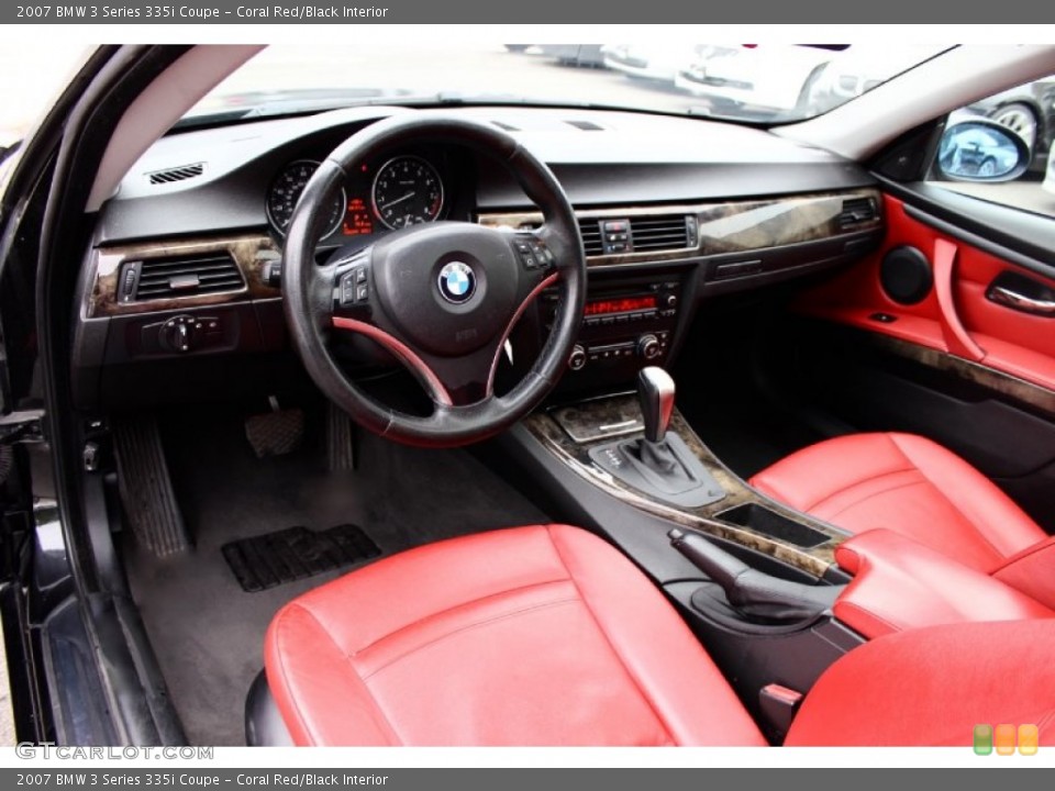 Coral Red/Black Interior Photo for the 2007 BMW 3 Series 335i Coupe #104216219