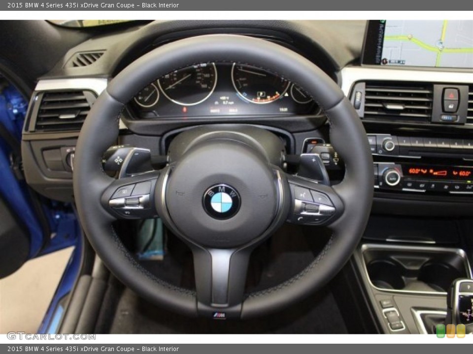 Black Interior Steering Wheel for the 2015 BMW 4 Series 435i xDrive Gran Coupe #104221686