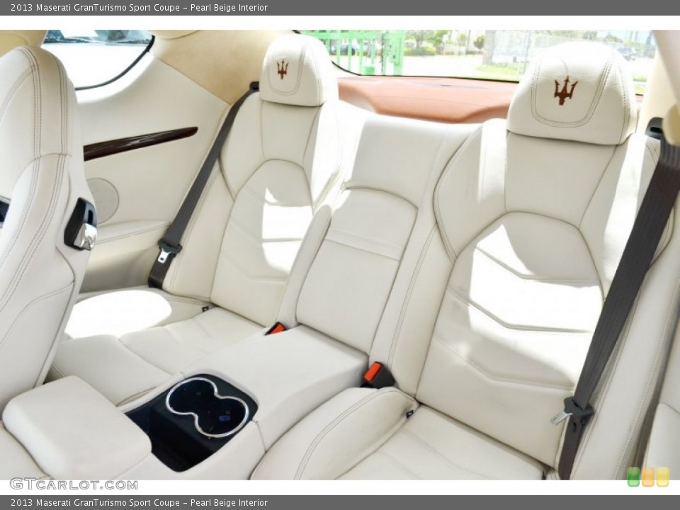 Pearl Beige Interior Rear Seat for the 2013 Maserati GranTurismo Sport Coupe #104239508