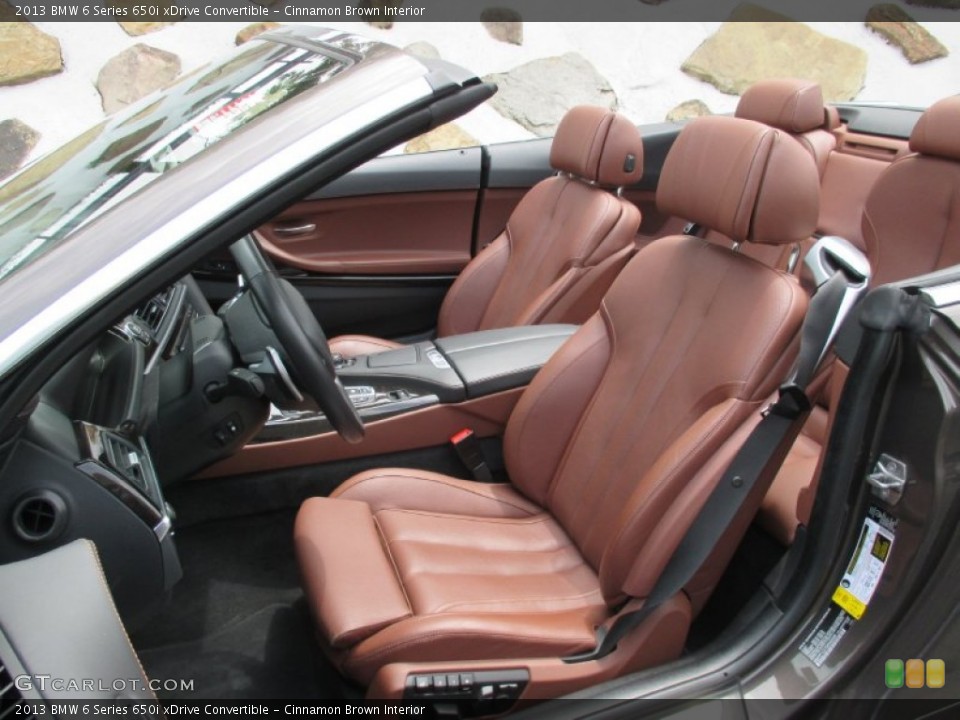 Cinnamon Brown Interior Front Seat for the 2013 BMW 6 Series 650i xDrive Convertible #104261121