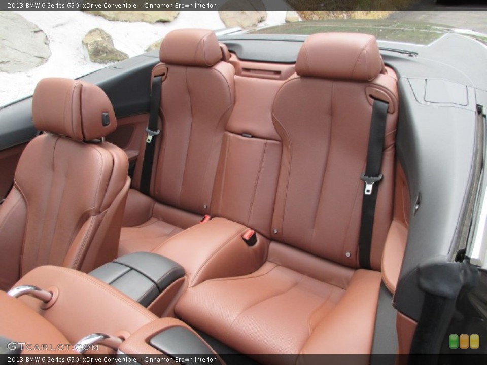 Cinnamon Brown Interior Rear Seat for the 2013 BMW 6 Series 650i xDrive Convertible #104261148
