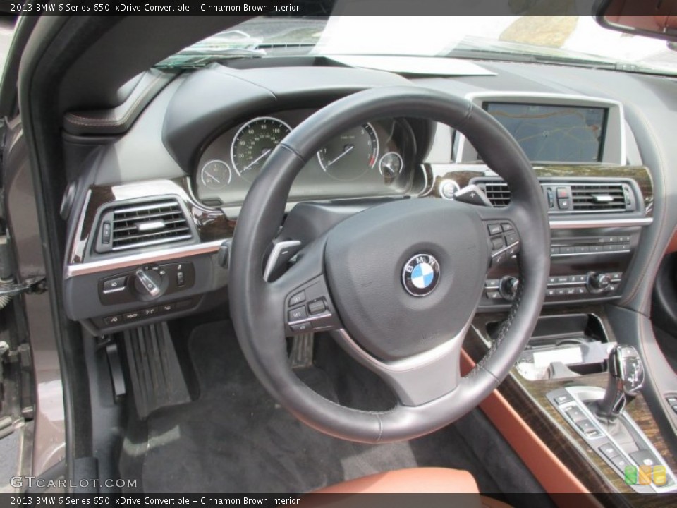 Cinnamon Brown Interior Dashboard for the 2013 BMW 6 Series 650i xDrive Convertible #104261171