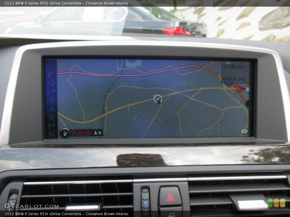 Cinnamon Brown Interior Navigation for the 2013 BMW 6 Series 650i xDrive Convertible #104261220