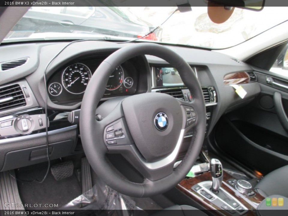 Black Interior Steering Wheel for the 2016 BMW X3 xDrive28i #104263023