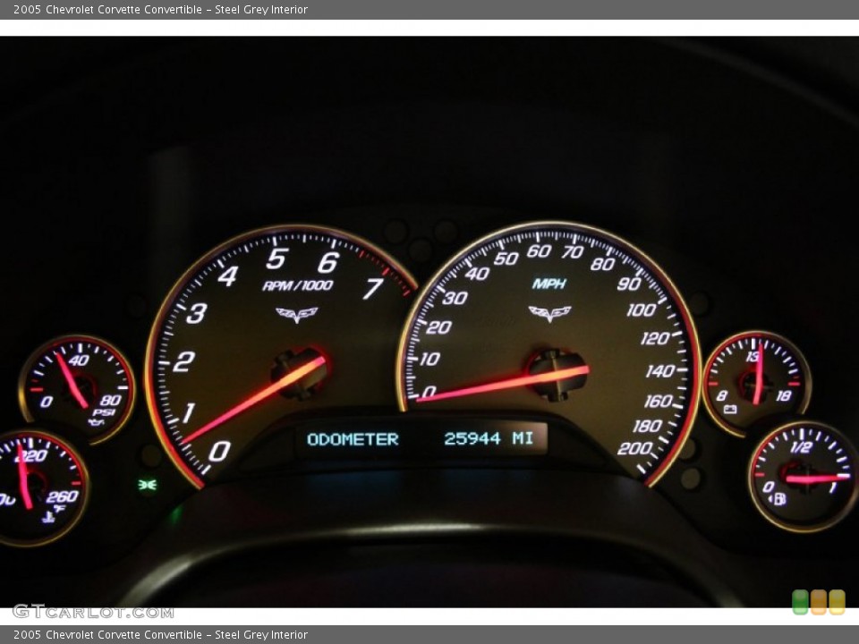 Steel Grey Interior Gauges for the 2005 Chevrolet Corvette Convertible #104270967
