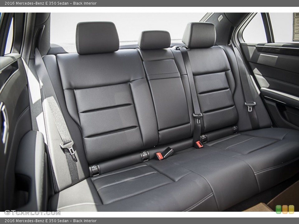 Black Interior Rear Seat for the 2016 Mercedes-Benz E 350 Sedan #104273082