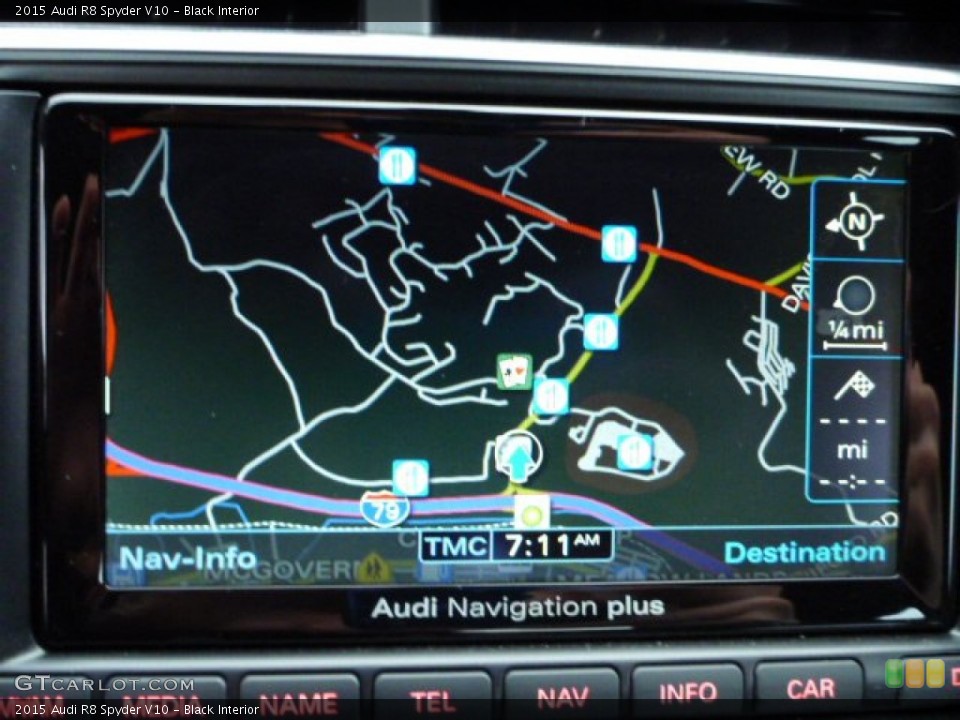Black Interior Navigation for the 2015 Audi R8 Spyder V10 #104274862