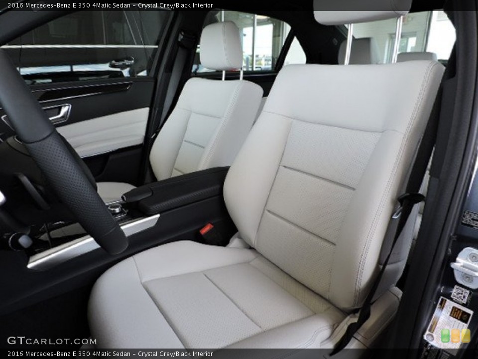 Crystal Grey/Black Interior Front Seat for the 2016 Mercedes-Benz E 350 4Matic Sedan #104290397
