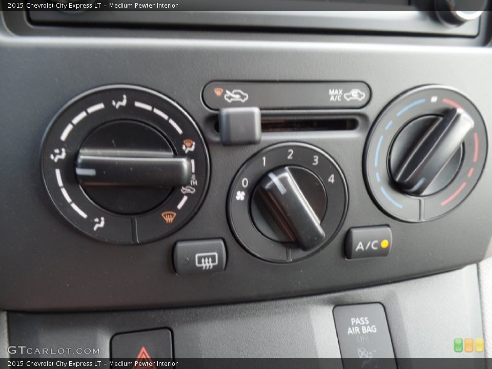 Medium Pewter Interior Controls for the 2015 Chevrolet City Express LT #104302034