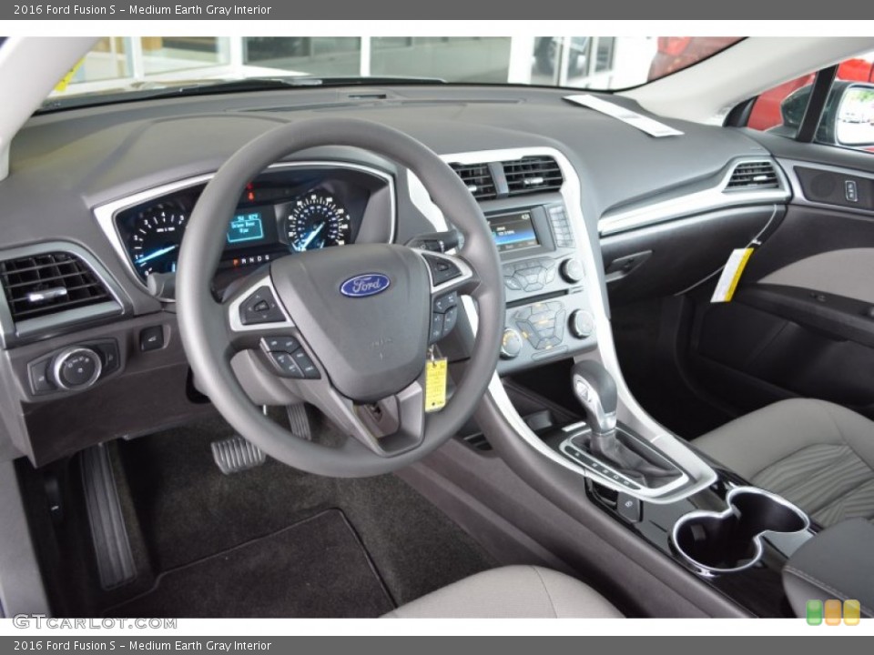 Medium Earth Gray Interior Prime Interior for the 2016 Ford Fusion S #104327477