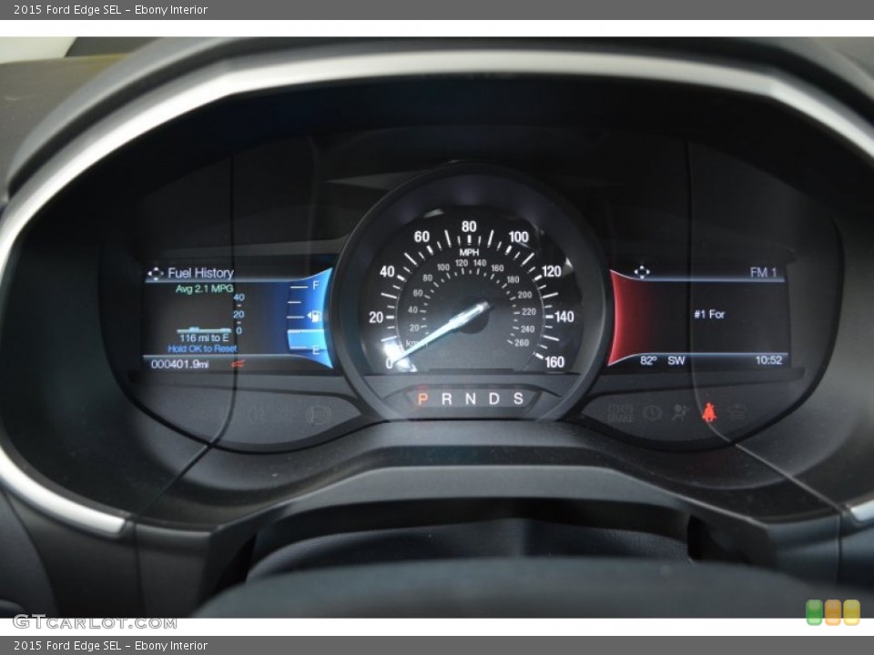 Ebony Interior Gauges for the 2015 Ford Edge SEL #104328968