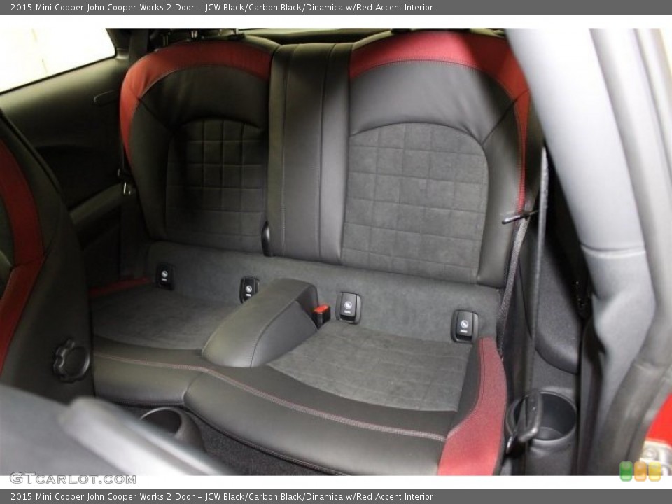 JCW Black/Carbon Black/Dinamica w/Red Accent Interior Rear Seat for the 2015 Mini Cooper John Cooper Works 2 Door #104351720