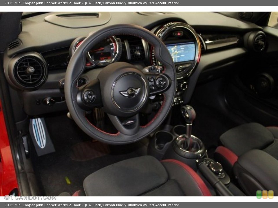 JCW Black/Carbon Black/Dinamica w/Red Accent Interior Photo for the 2015 Mini Cooper John Cooper Works 2 Door #104351735