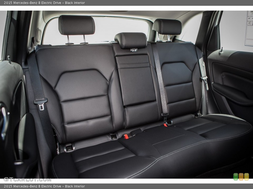 Black Interior Rear Seat for the 2015 Mercedes-Benz B Electric Drive #104357244