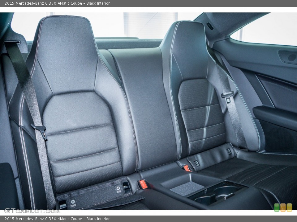 Black Interior Rear Seat for the 2015 Mercedes-Benz C 350 4Matic Coupe #104360421