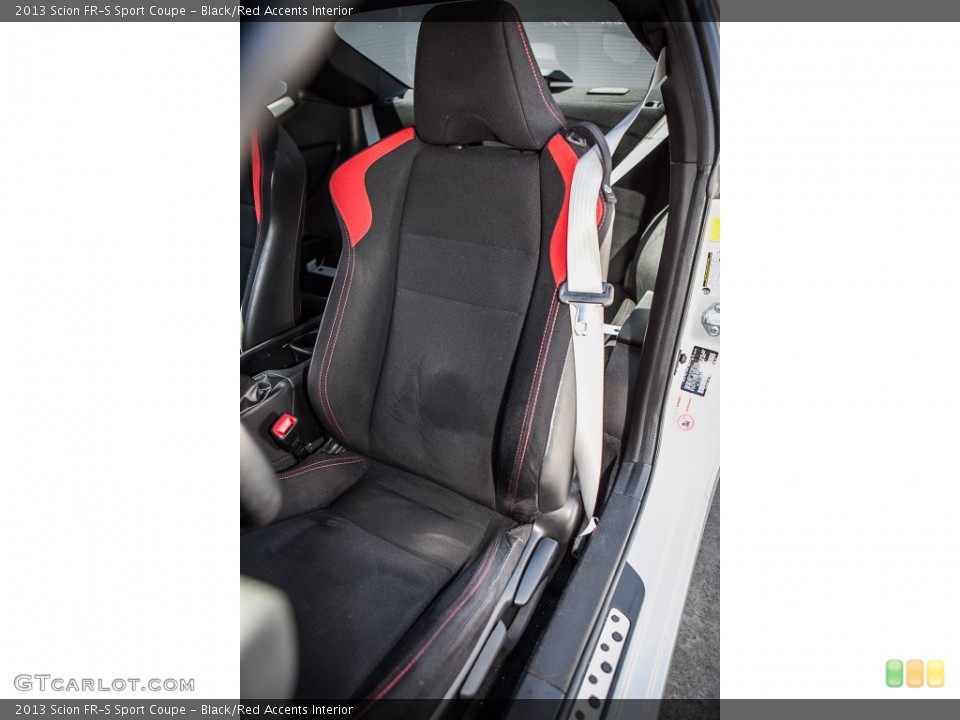 Black/Red Accents Interior Front Seat for the 2013 Scion FR-S Sport Coupe #104367468