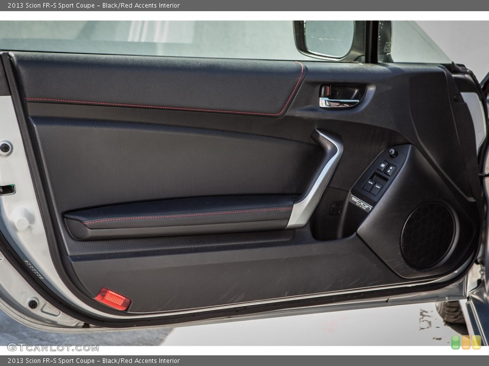 Black/Red Accents Interior Door Panel for the 2013 Scion FR-S Sport Coupe #104367633