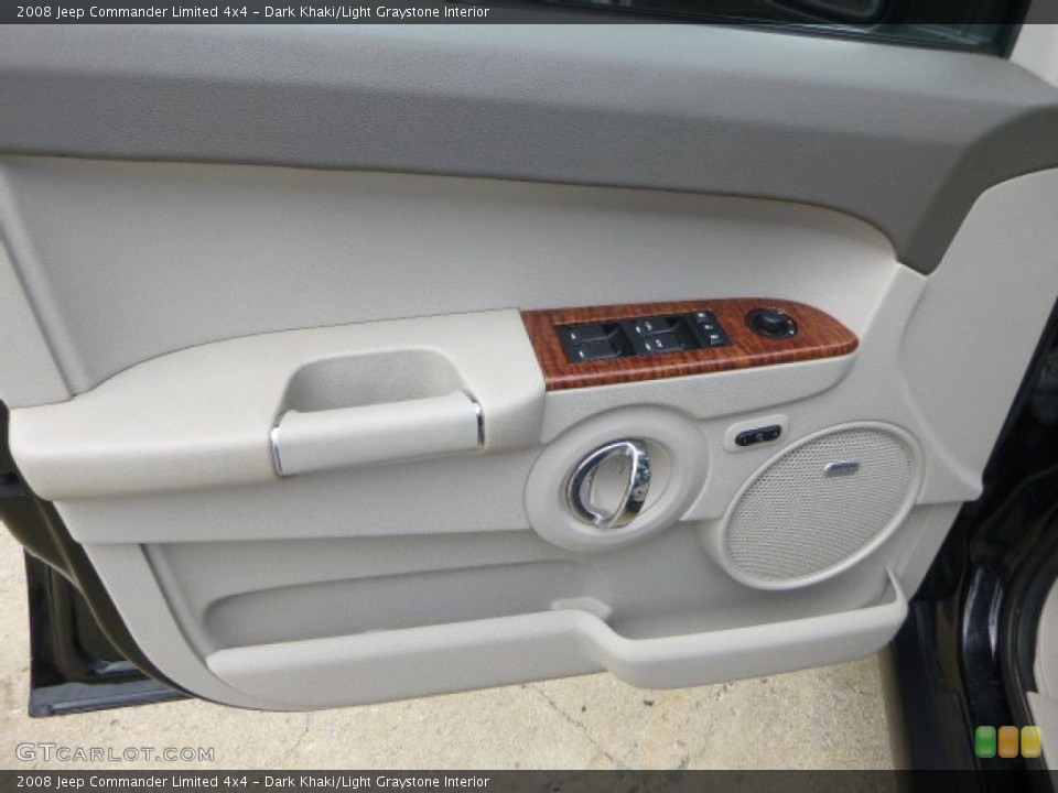 Dark Khaki/Light Graystone Interior Door Panel for the 2008 Jeep Commander Limited 4x4 #104370144
