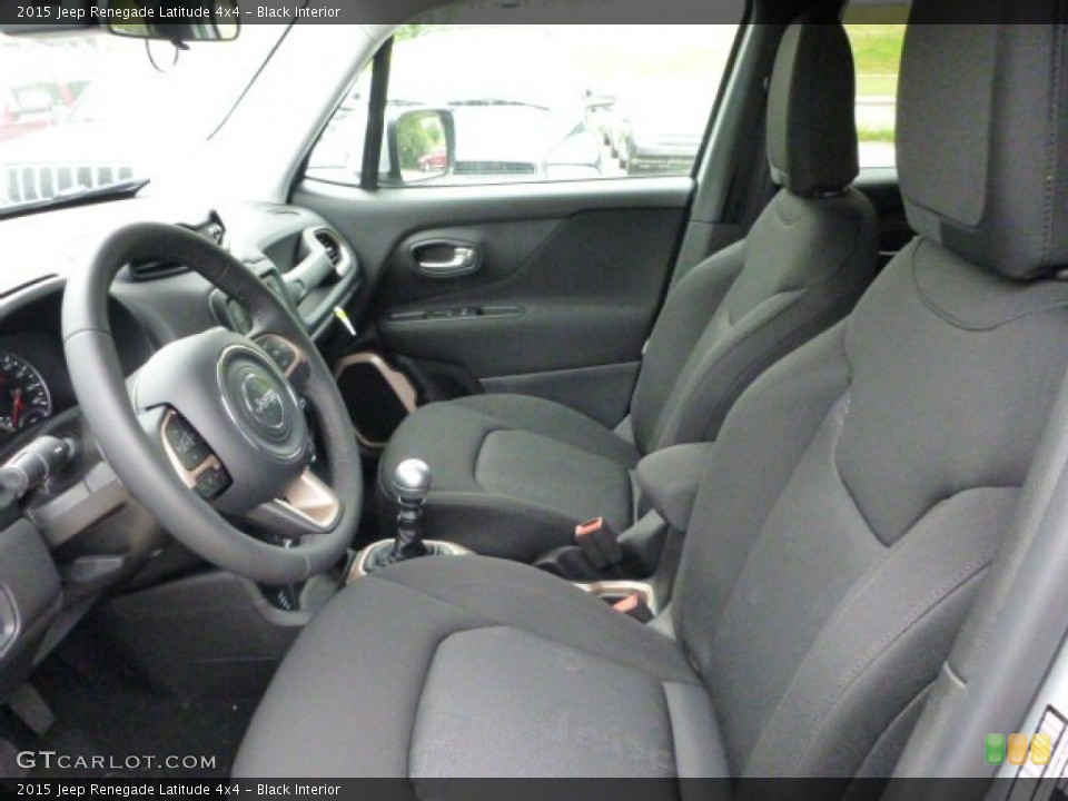 Black Interior Front Seat for the 2015 Jeep Renegade Latitude 4x4 #104386707