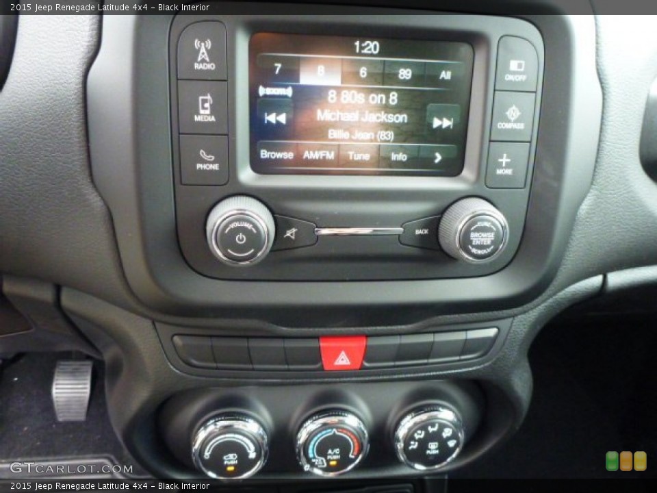 Black Interior Controls for the 2015 Jeep Renegade Latitude 4x4 #104386857