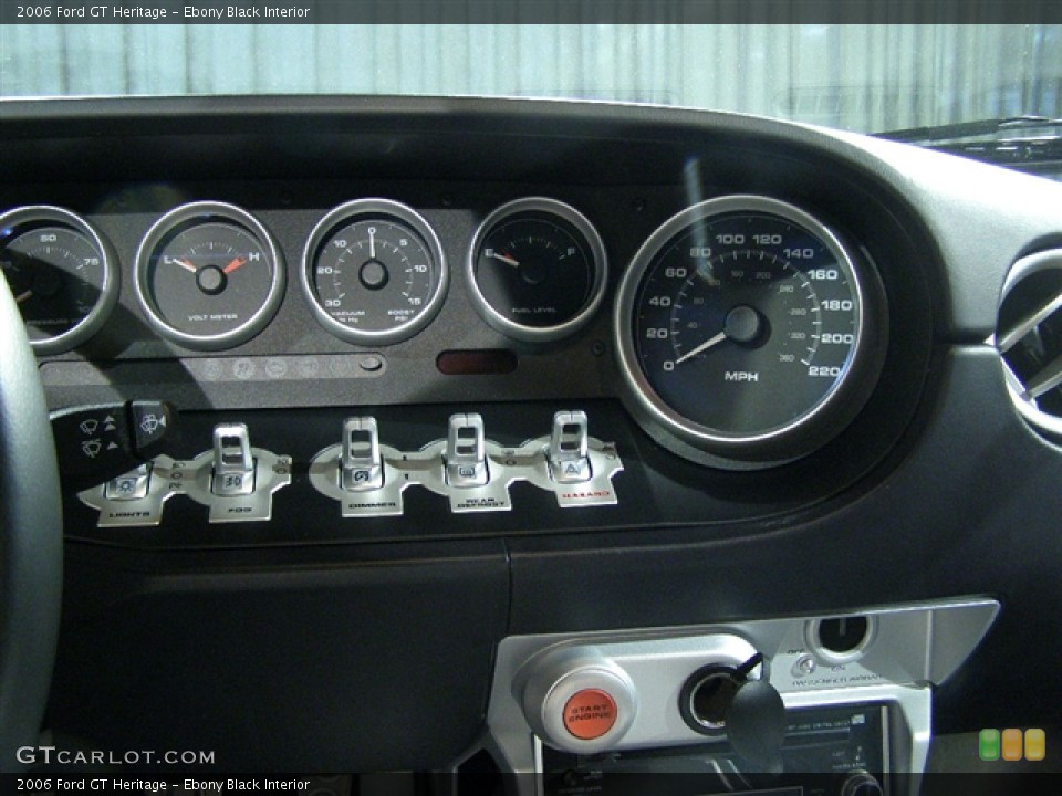 Ebony Black Interior Gauges for the 2006 Ford GT Heritage #104387