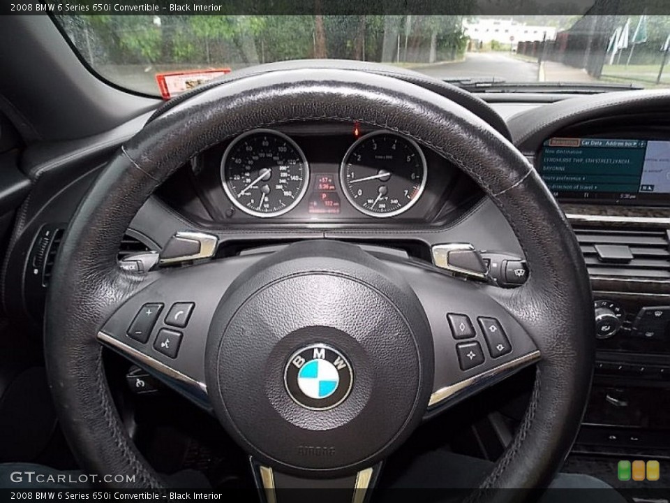 Black Interior Steering Wheel for the 2008 BMW 6 Series 650i Convertible #104391633