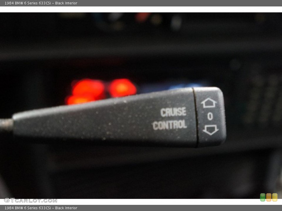 Black Interior Controls for the 1984 BMW 6 Series 633CSi #104402268