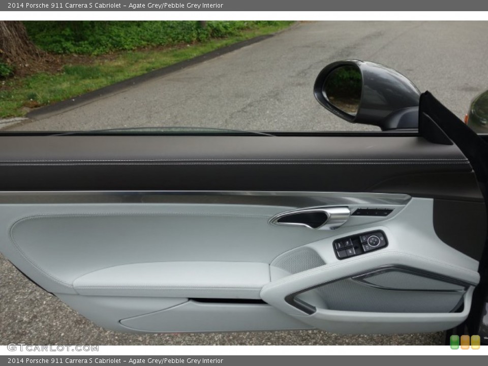Agate Grey/Pebble Grey Interior Door Panel for the 2014 Porsche 911 Carrera S Cabriolet #104413595