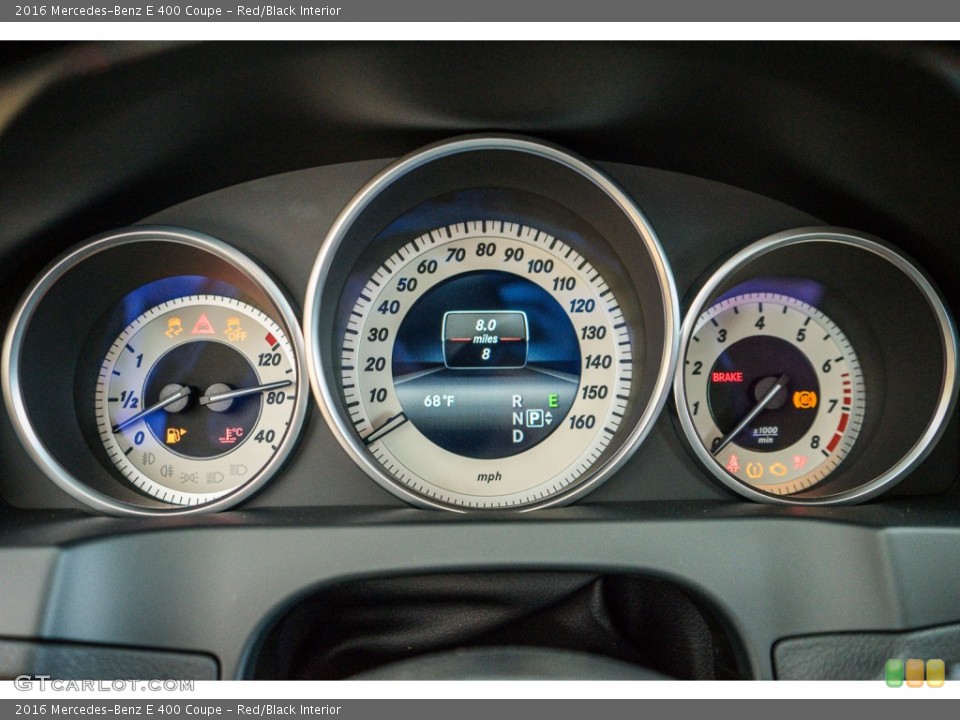 Red/Black Interior Gauges for the 2016 Mercedes-Benz E 400 Coupe #104437169