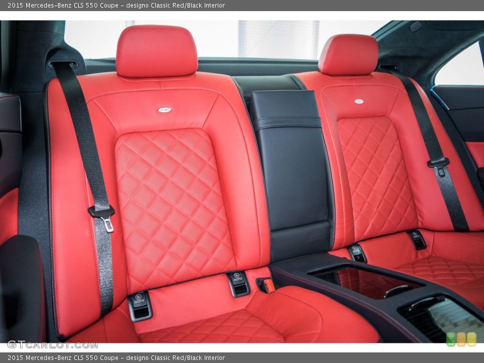 designo Classic Red/Black Interior Rear Seat for the 2015 Mercedes-Benz CLS 550 Coupe #104437406