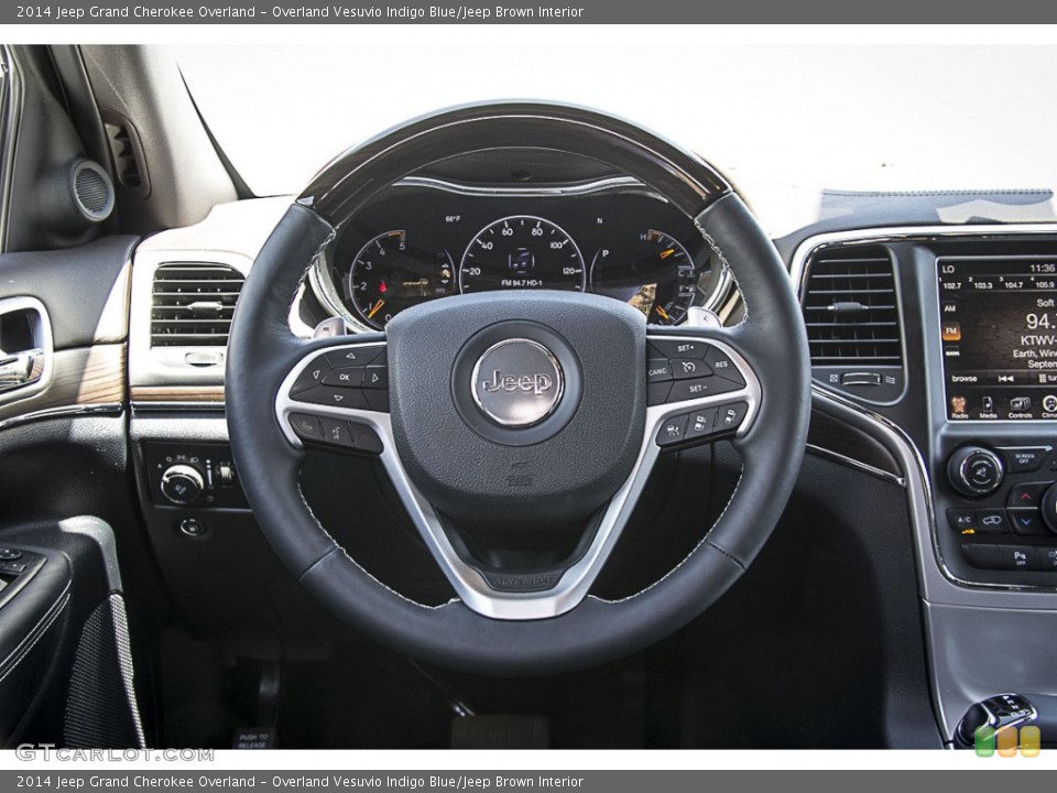Overland Vesuvio Indigo Blue/Jeep Brown Interior Steering Wheel for the 2014 Jeep Grand Cherokee Overland #104445097