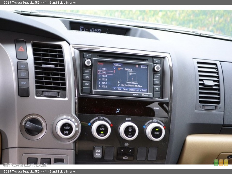 Sand Beige Interior Controls for the 2015 Toyota Sequoia SR5 4x4 #104448058