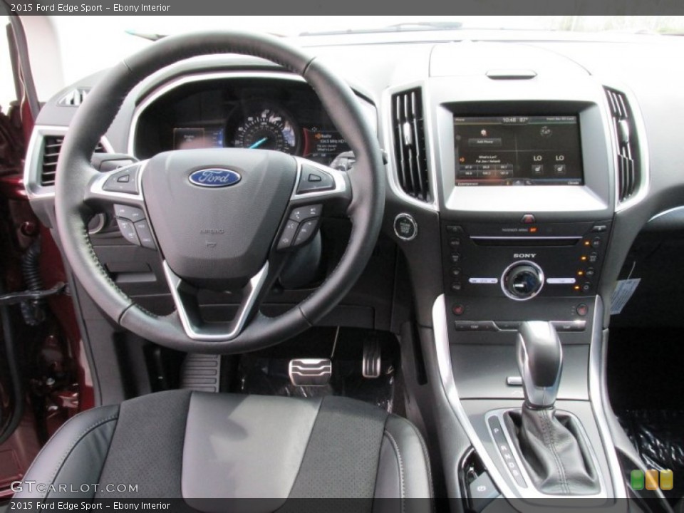Ebony Interior Dashboard for the 2015 Ford Edge Sport #104478997
