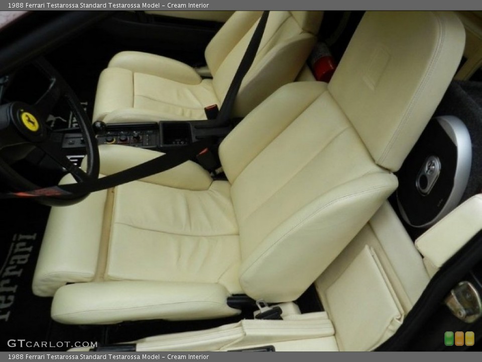 Cream Interior Front Seat for the 1988 Ferrari Testarossa  #104481630
