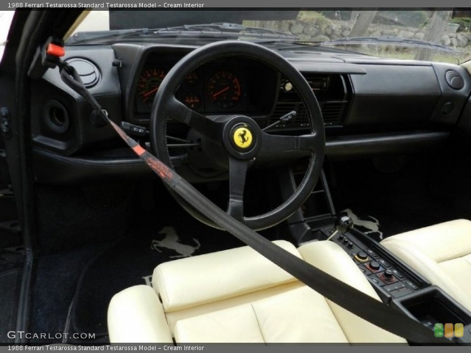 Cream 1988 Ferrari Testarossa Interiors
