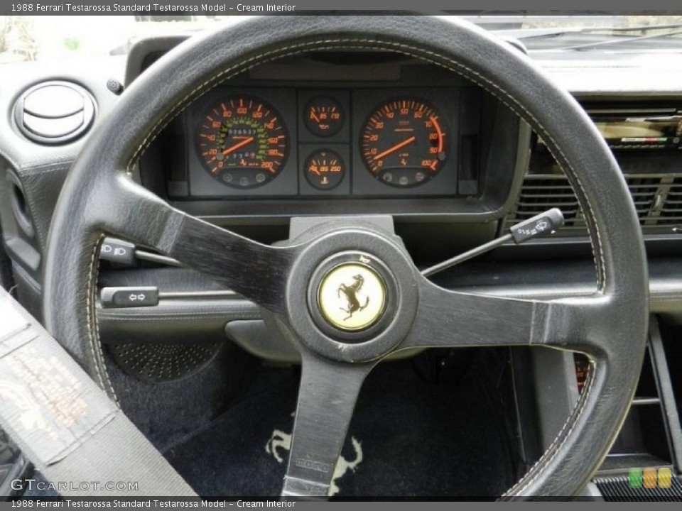 Cream Interior Steering Wheel for the 1988 Ferrari Testarossa  #104481660