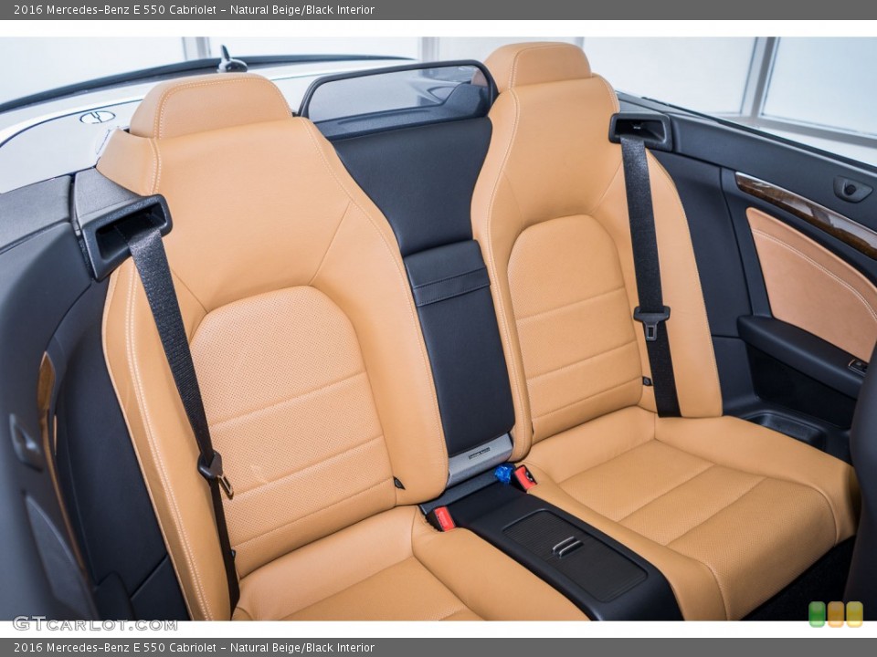 Natural Beige/Black Interior Rear Seat for the 2016 Mercedes-Benz E 550 Cabriolet #104491641