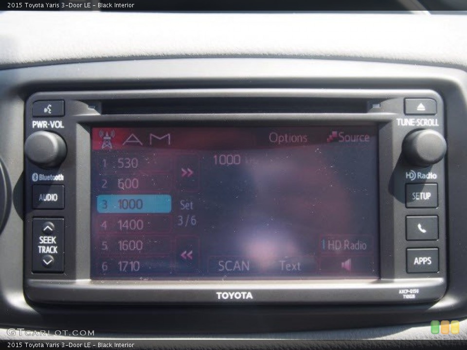 Black Interior Controls for the 2015 Toyota Yaris 3-Door LE #104500029