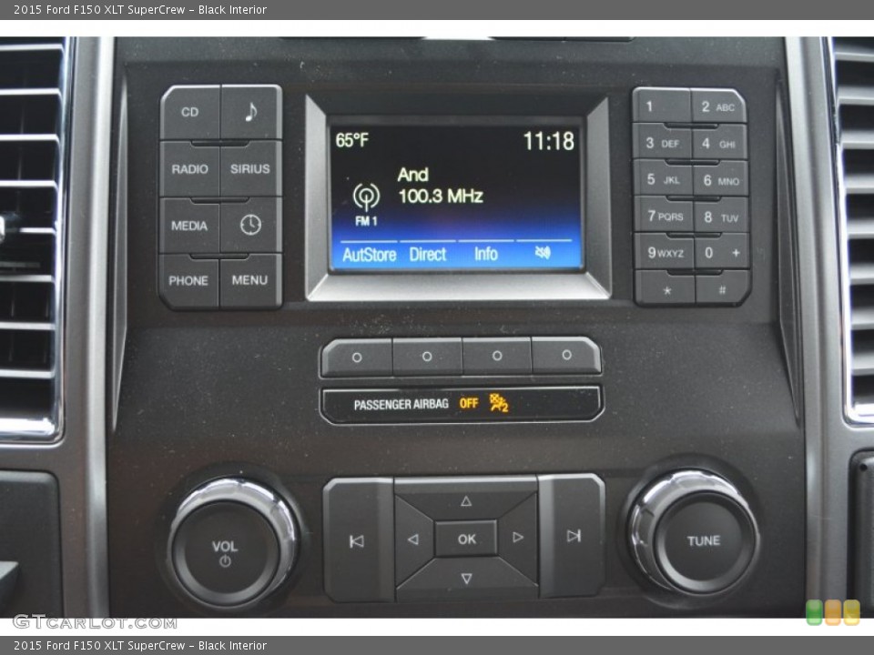 Black Interior Controls for the 2015 Ford F150 XLT SuperCrew #104506800