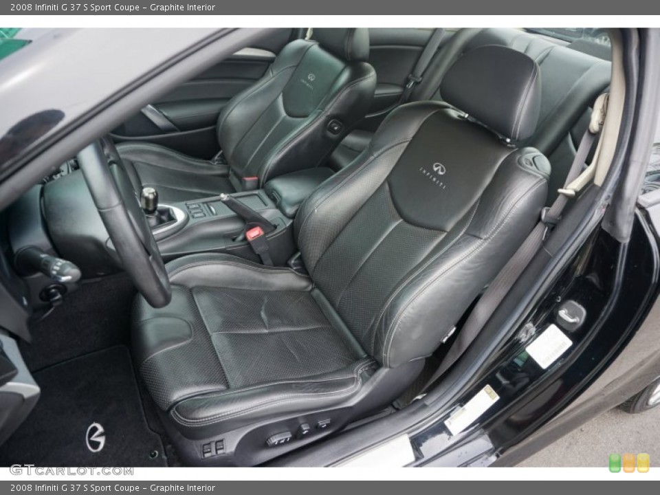 Graphite Interior Front Seat for the 2008 Infiniti G 37 S Sport Coupe #104530065