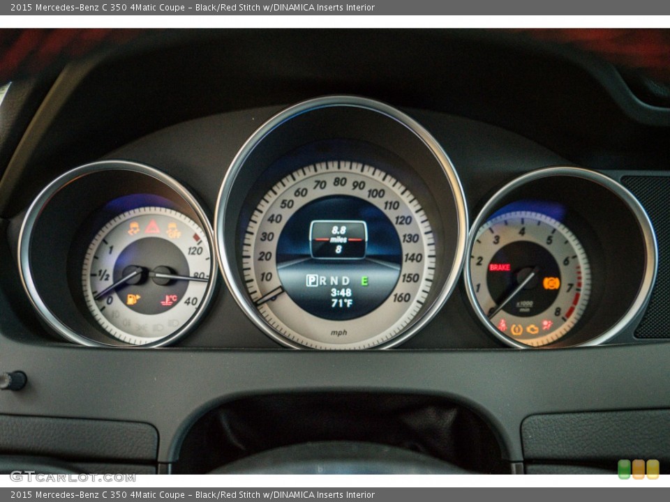 Black/Red Stitch w/DINAMICA Inserts Interior Gauges for the 2015 Mercedes-Benz C 350 4Matic Coupe #104530273