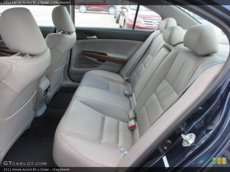 Gray Interior Rear Seat for the 2011 Honda Accord EX-L Sedan #104531935