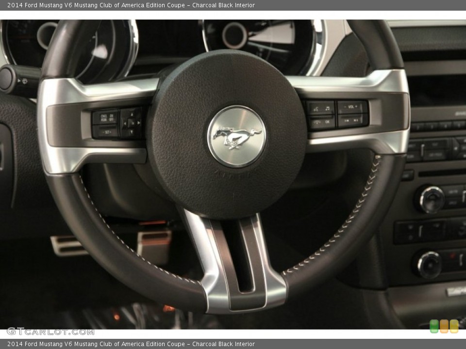 Charcoal Black Interior Steering Wheel for the 2014 Ford Mustang V6 Mustang Club of America Edition Coupe #104533309