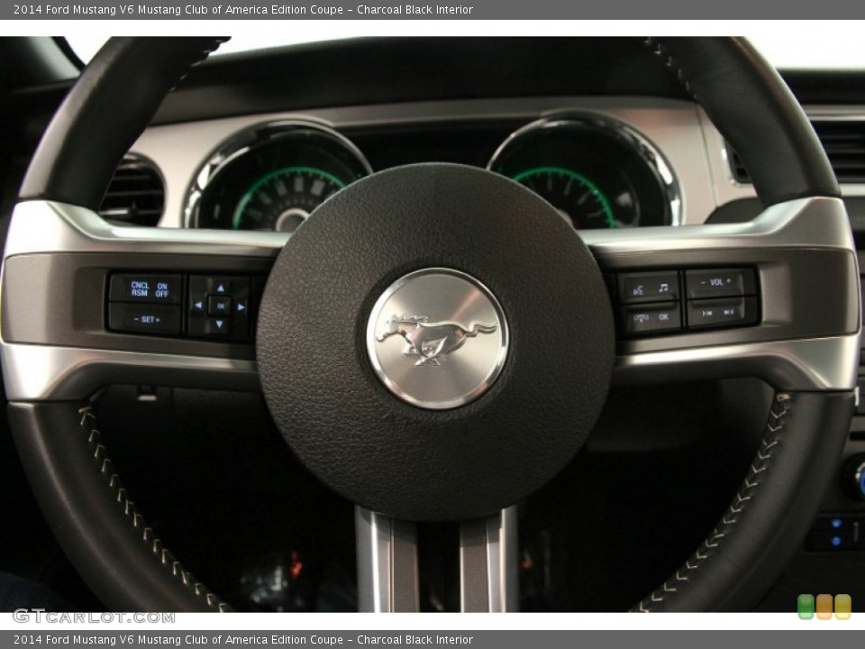 Charcoal Black Interior Steering Wheel for the 2014 Ford Mustang V6 Mustang Club of America Edition Coupe #104533318
