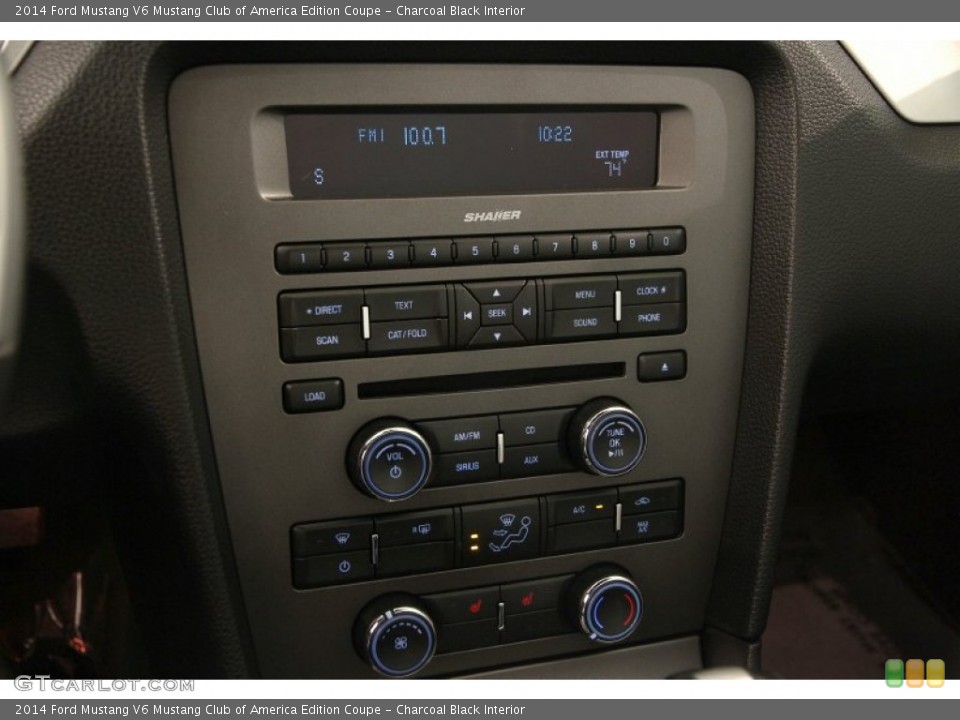 Charcoal Black Interior Controls for the 2014 Ford Mustang V6 Mustang Club of America Edition Coupe #104533366
