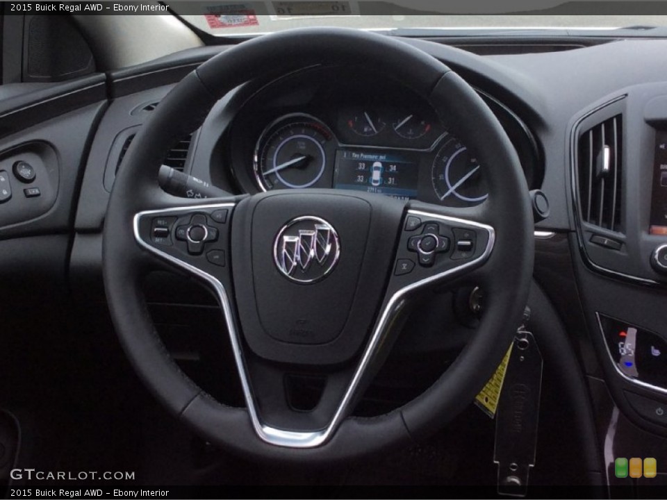 Ebony Interior Steering Wheel for the 2015 Buick Regal AWD #104555821