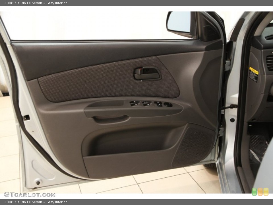 Gray Interior Door Panel for the 2008 Kia Rio LX Sedan #104559962