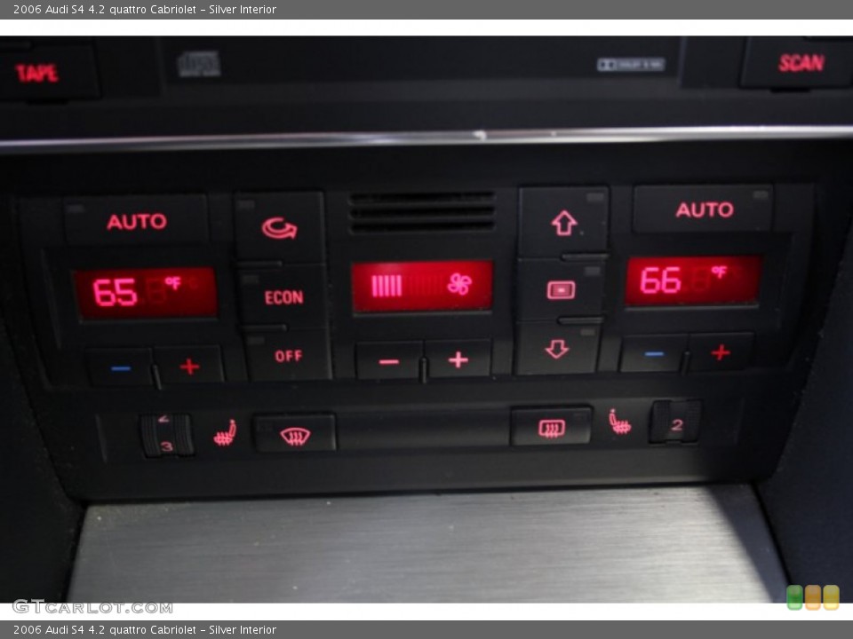 Silver Interior Controls for the 2006 Audi S4 4.2 quattro Cabriolet #104565343